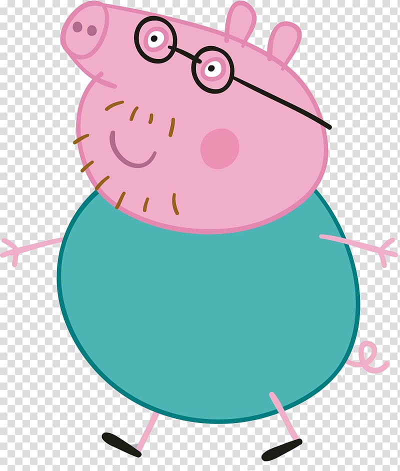 Peppa Pig character , Daddy Pig Mummy Pig Child Father, PEPPA PIG transparent background PNG clipart