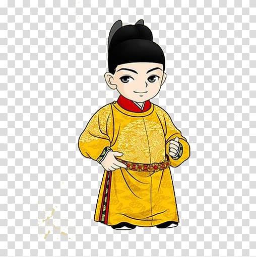 Qing dynasty Emperor of China Q-version Ming dynasty, Emperor children transparent background PNG clipart