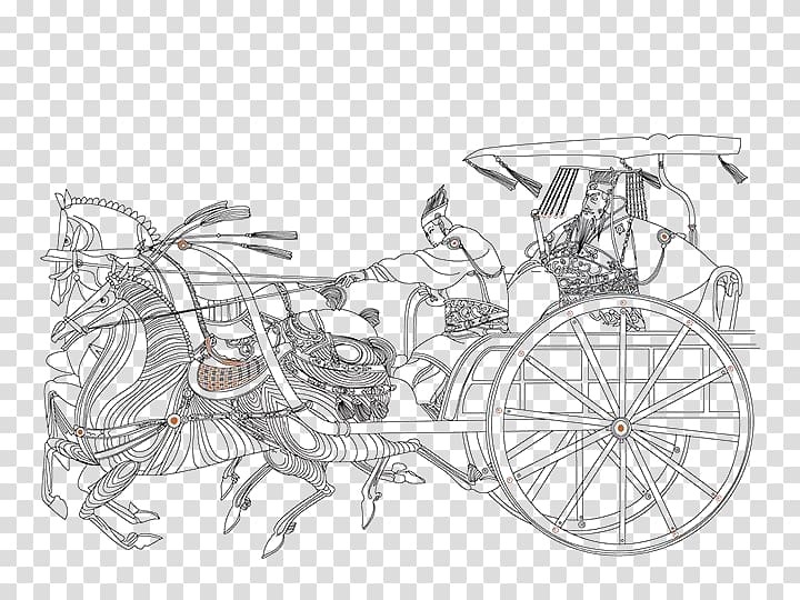 Horse-drawn vehicle, Ancient emperors driving expedition transparent background PNG clipart