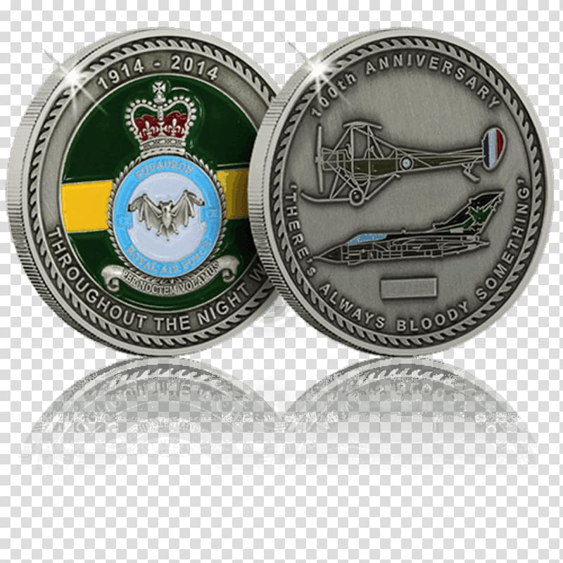 Challenge coin Royal Air Force Medal Silver, Coin transparent background PNG clipart
