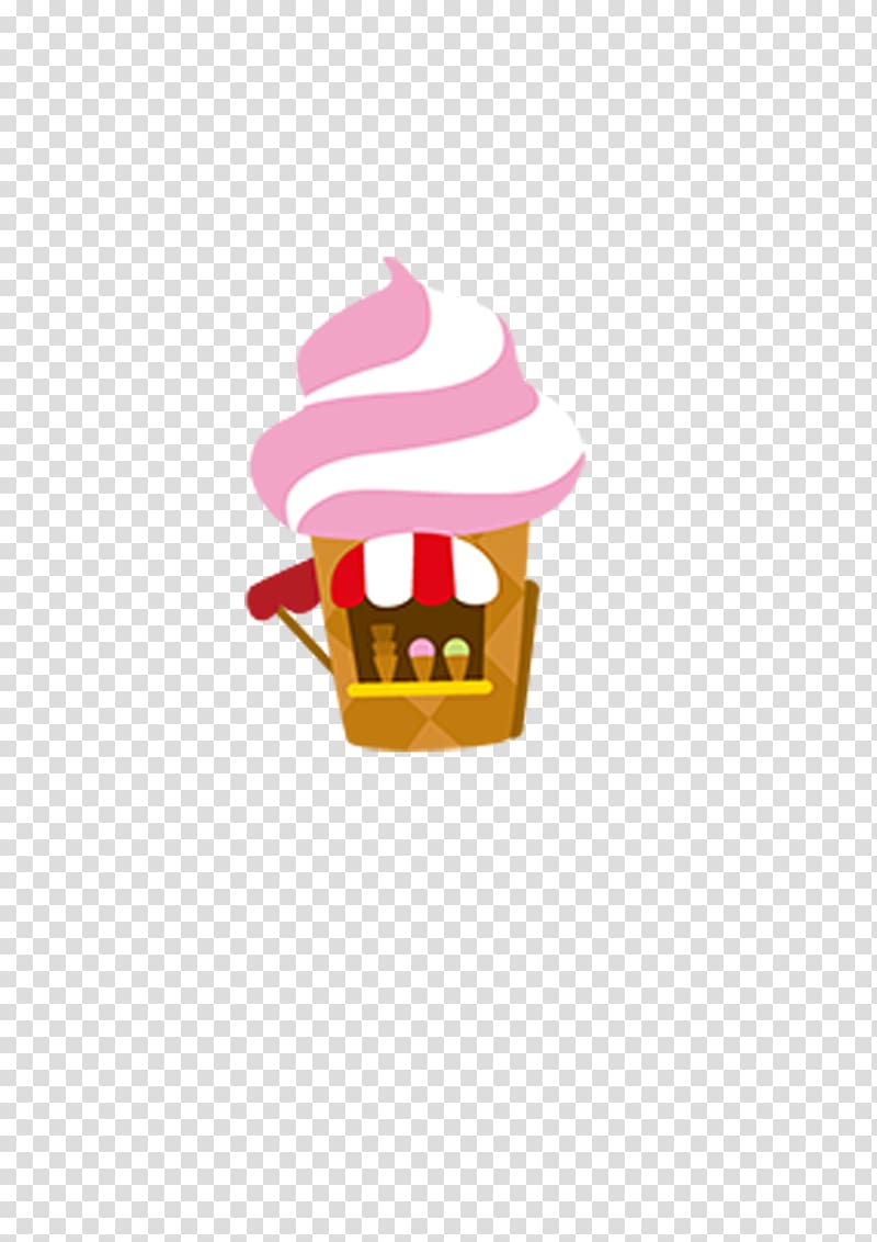 Strawberry ice cream Manxe8ge Sticker, Cartoon ice cream transparent background PNG clipart