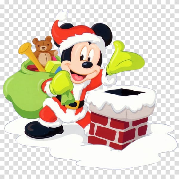 Mickey Mouse Minnie Mouse Christmas Santa Claus, mickey mouse cartoon transparent background PNG clipart