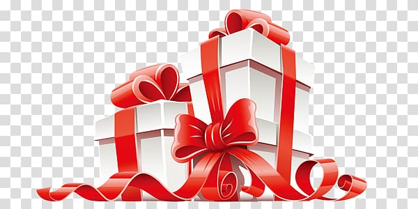 white christmas gift box transparent background PNG clipart