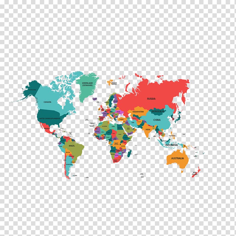 world map poster, World map, Creative world map transparent background PNG clipart