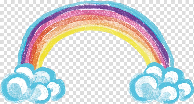 rainbow illustration, Watercolor painting Euclidean Rainbow, Hand painted Rainbow Bridge transparent background PNG clipart