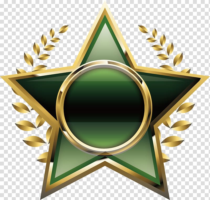 green and yellow star art, Dalian Transcendence F.C. Krasnodar Cleaning Company Logo, Five-pointed star button retro button transparent background PNG clipart