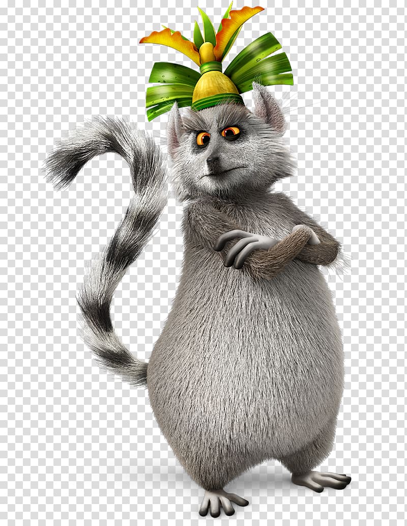 Uncle King Julien XII Mort Lemur Madagascar, madagascar penguins transparent background PNG clipart