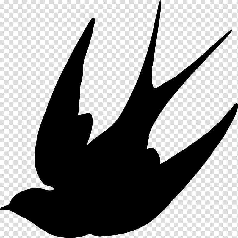 Swallow Bird Silhouette , silhouettes transparent background PNG clipart
