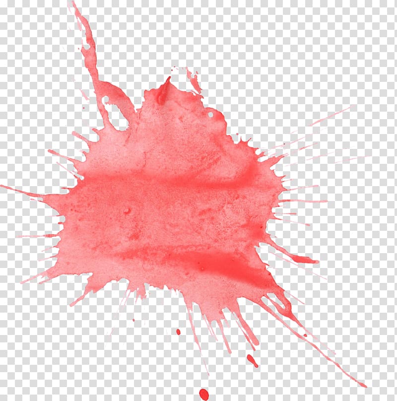 red paint splatter illustration, Watercolor painting Watercolour Flowers Watercolour Textures, painting transparent background PNG clipart