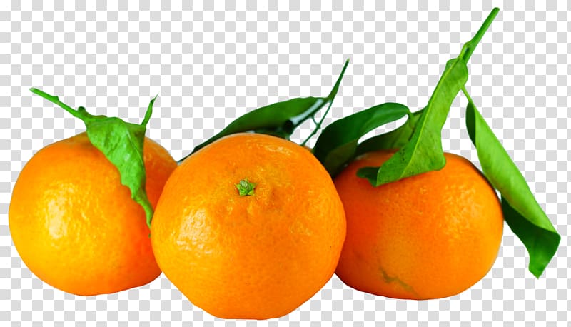 Orange juice Tangerine Clementine, Tangerines with Leaves transparent background PNG clipart