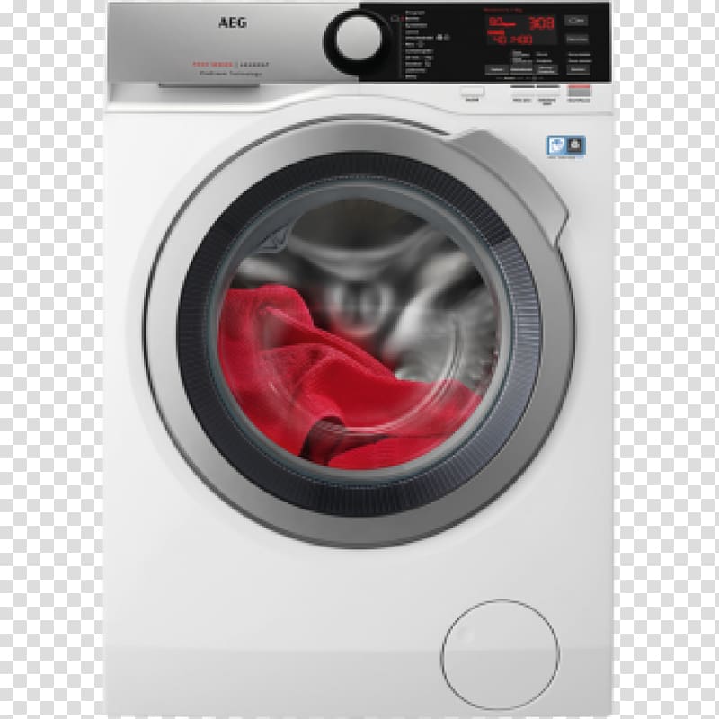 Combo washer dryer Washing Machines Home appliance Clothes dryer AEG, washing machine transparent background PNG clipart