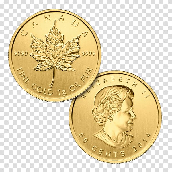 Canada Canadian Gold Maple Leaf Coin Royal Canadian Mint, gold leaf transparent background PNG clipart