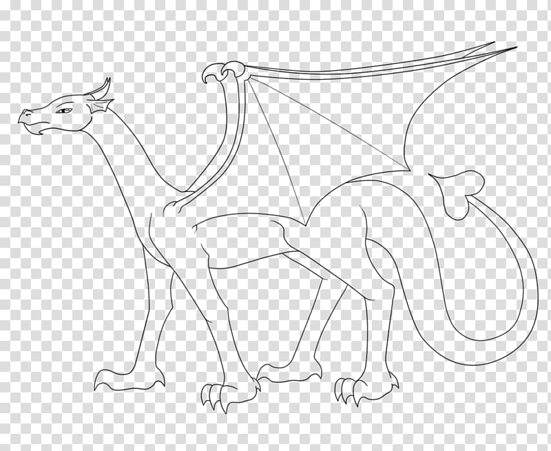 Canidae Line art Drawing Dog, dragon line art transparent background PNG clipart