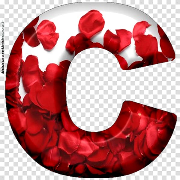 Petal Alphabet Rose Red, petalas de rosas transparent background PNG clipart