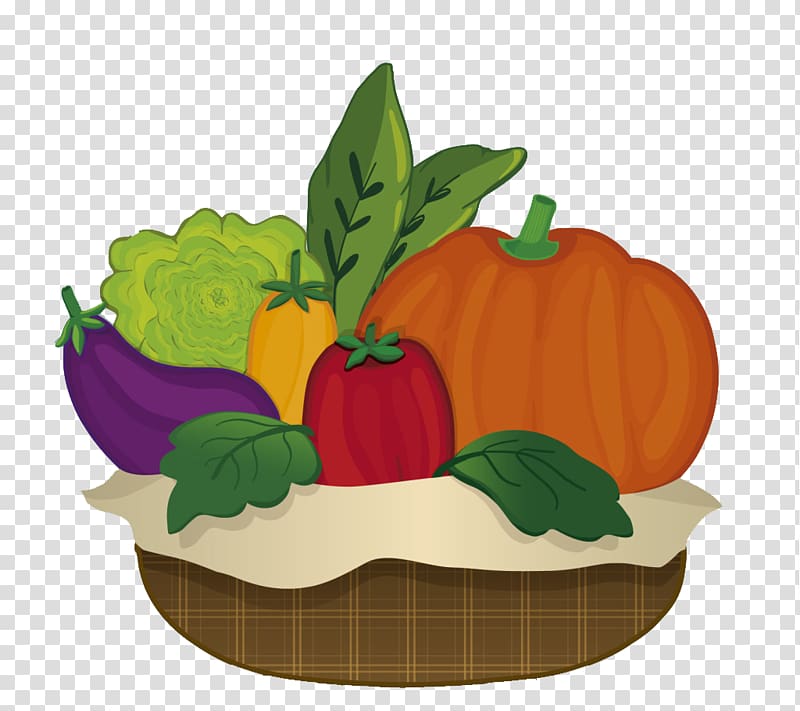 Basket of Fruit Vegetable Euclidean , Cartoon vegetables transparent
