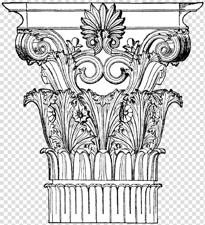 Corinthian order Drawing Architecture Classical order , craftsman columns caps transparent background PNG clipart