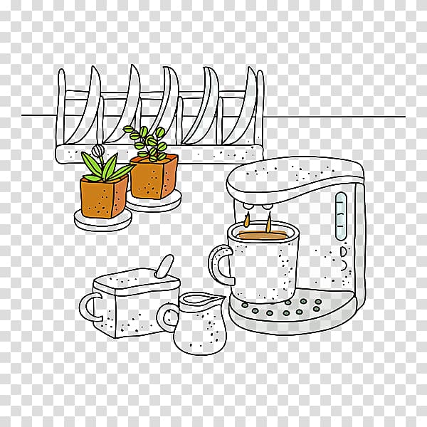 Coffee Designer Illustration, make coffee transparent background PNG clipart