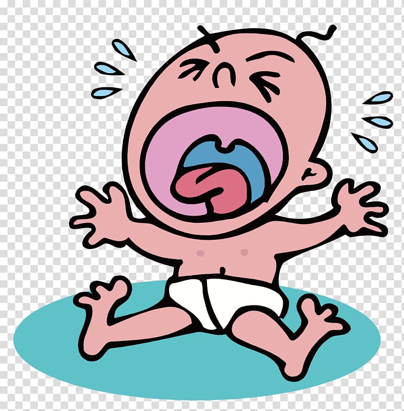 Crying Infant Cartoon Child , Loud crying child transparent background PNG clipart