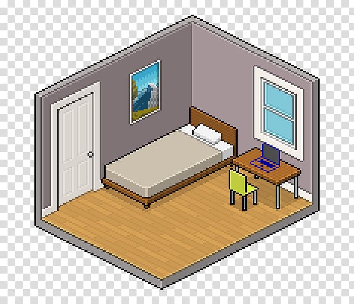 Interior Design Services Pixel art Isometric projection Drawing Room, pixel art in illustrator transparent background PNG clipart
