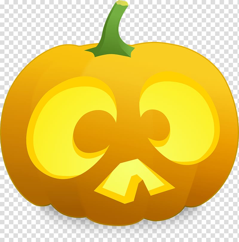 Jack-o-lantern Halloween , Cute pumpkin head transparent background PNG clipart