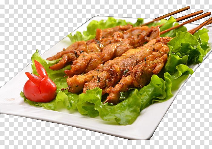 Yakitori Satay Chuan Shish taouk Chicken, Satay chicken skewers transparent background PNG clipart