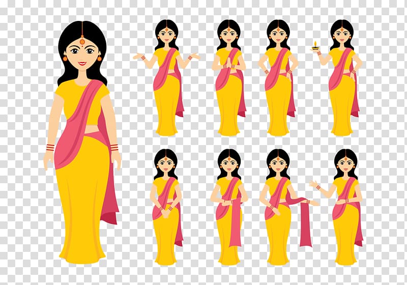 India Woman , indian transparent background PNG clipart
