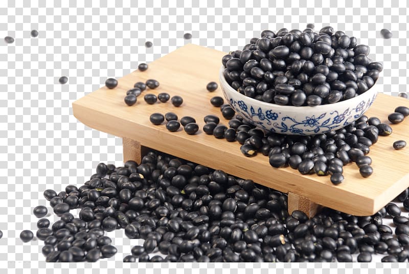 Black turtle bean Frijoles negros Soybean Food, A bowl of black beans transparent background PNG clipart