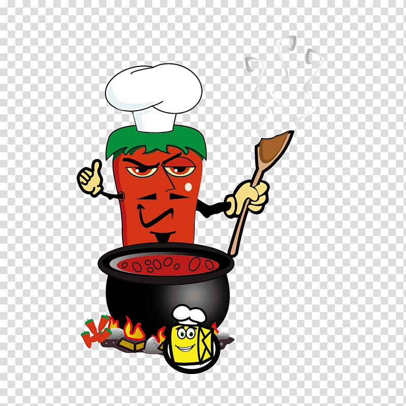 Chili con carne Thai cuisine Chili pepper Cooking Hot and sour soup, Creative people pepper transparent background PNG clipart