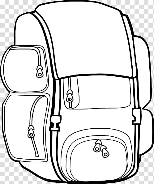 Coloring book Backpack Designs for Coloring: Simple Designs Drawing Page, backpack transparent background PNG clipart