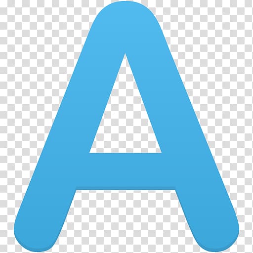 blue A, blue triangle symbol, Font transparent background PNG clipart