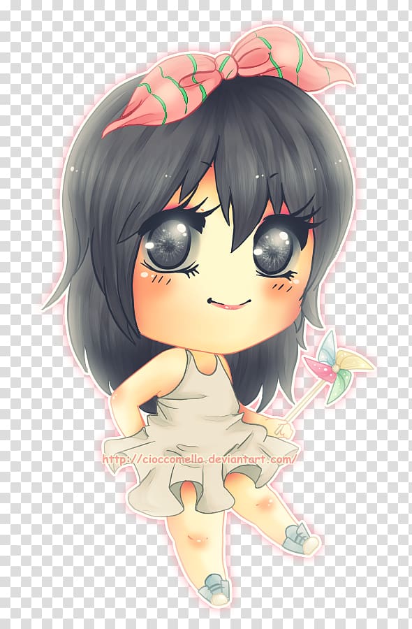 Black hair Hime cut Long hair Brown hair, Pinwheels transparent background PNG clipart