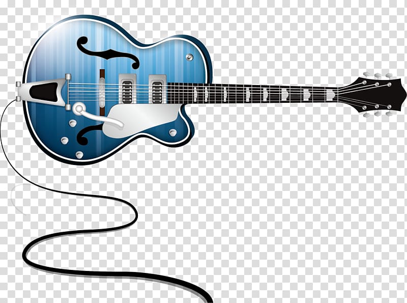 Acoustic guitar Bass guitar Electric guitar Musical instrument, Blue Guitar Bass transparent background PNG clipart