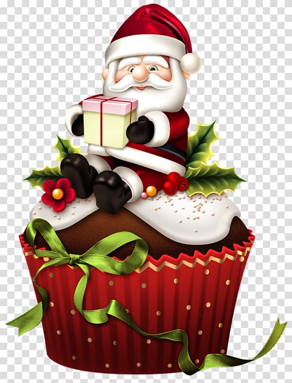 Cupcake Christmas cake Cake Recipes, festive atmosphere transparent background PNG clipart