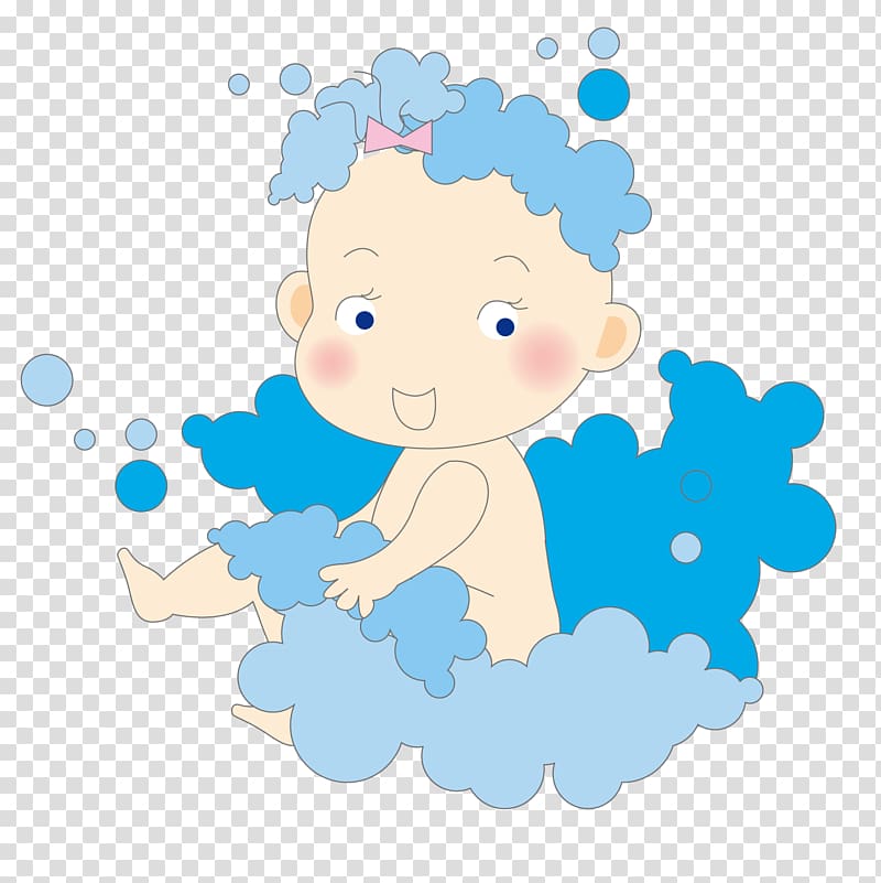 Child Infant Bathing, Swim the baby transparent background PNG clipart