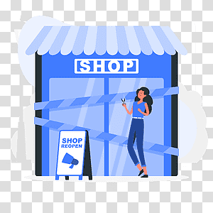 illustration, Shops re-opening soon, business, buy, shopping, store, closed, open transparent background PNG clipart thumbnail