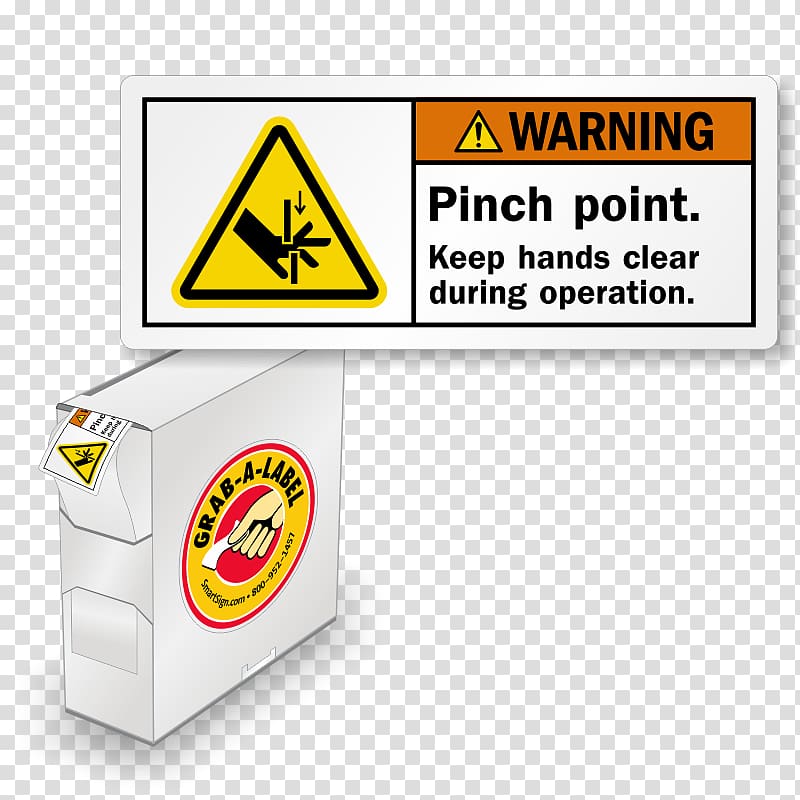 Warning label Safety Sign, pinch transparent background PNG clipart