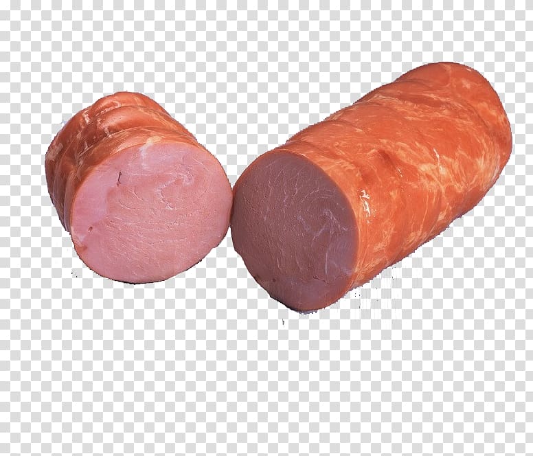 Sausage Ham Mortadella Mettwurst Kielbasa, Red ham meat transparent background PNG clipart