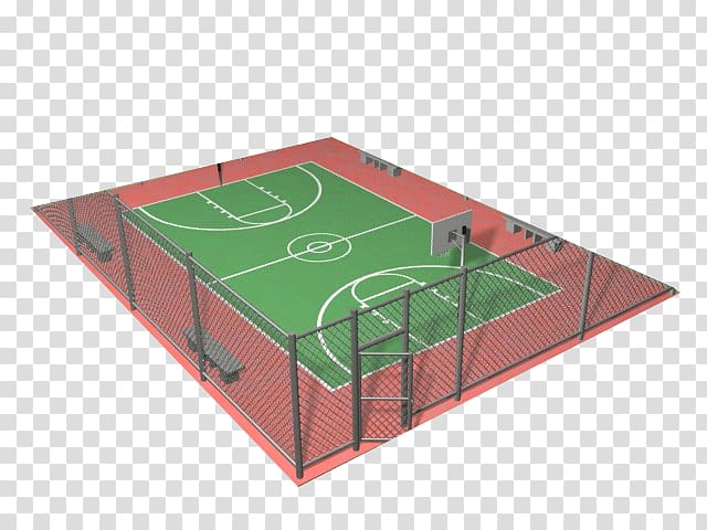 Basketball court Red, Black fence, red green long basketball court transparent background PNG clipart