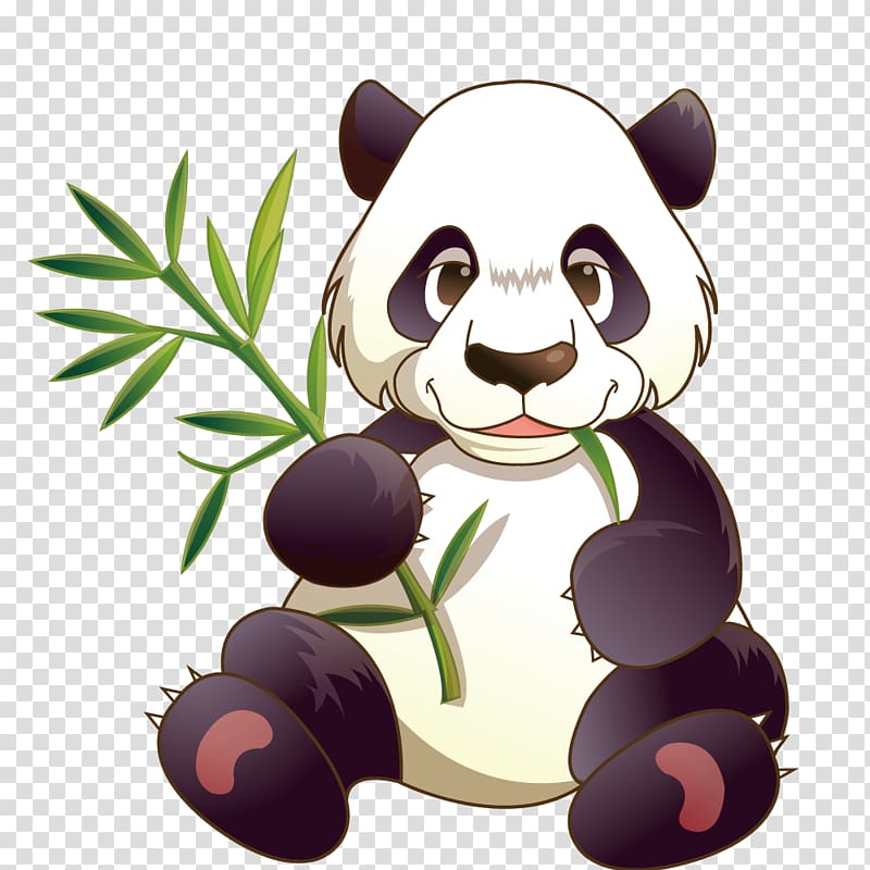 Giant panda Red panda Bamboo Illustration, panda animal world transparent background PNG clipart