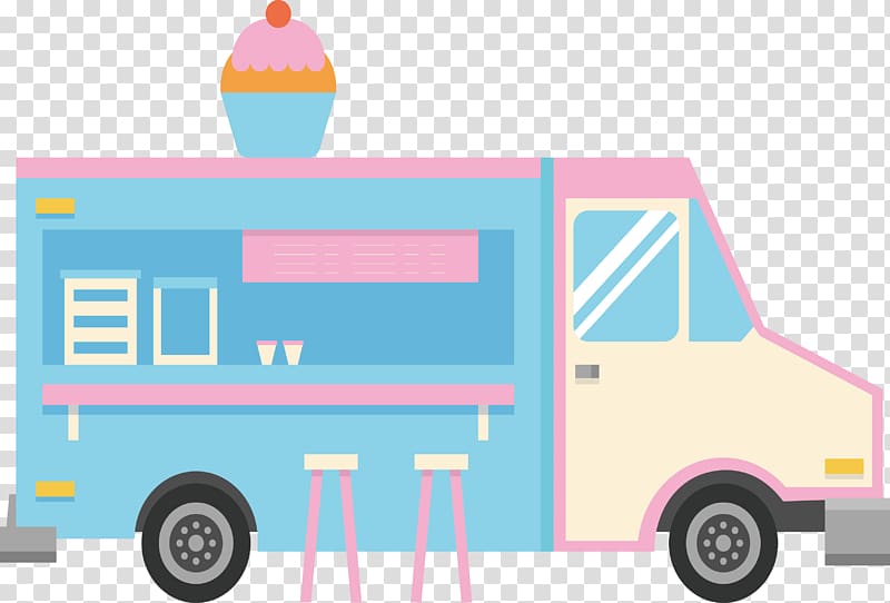 Ice cream Food truck, Pink ice cream car transparent background PNG clipart