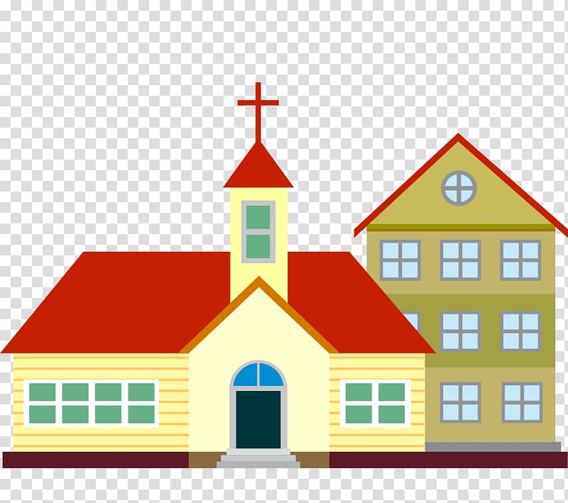 Church architecture , Hand-painted church transparent background PNG clipart