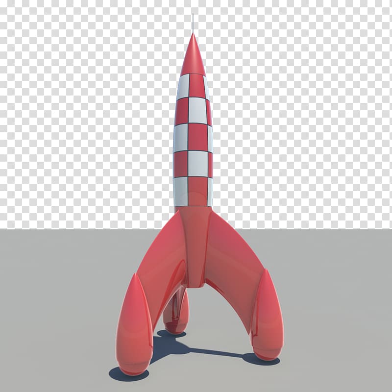 Model rocket Destination Moon The Adventures of Tintin 3D modeling, Rocket transparent background PNG clipart