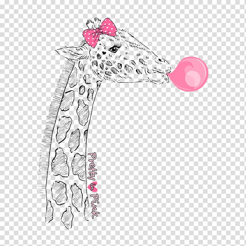 giraffe illustration, Wedding invitation Birthday Greeting card, Cute giraffe transparent background PNG clipart