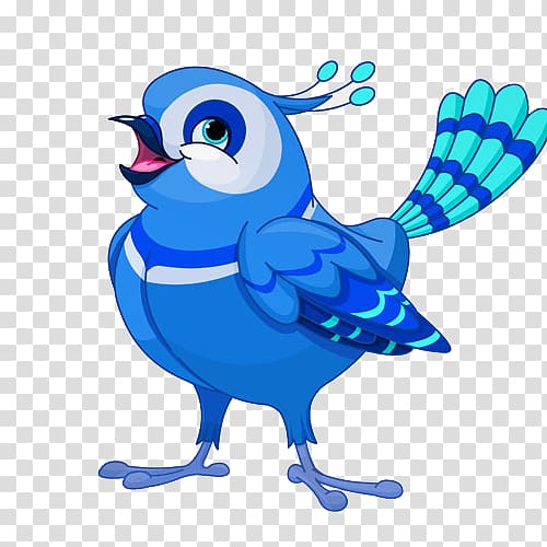 Bird Drawing , Singing blue bird transparent background PNG clipart