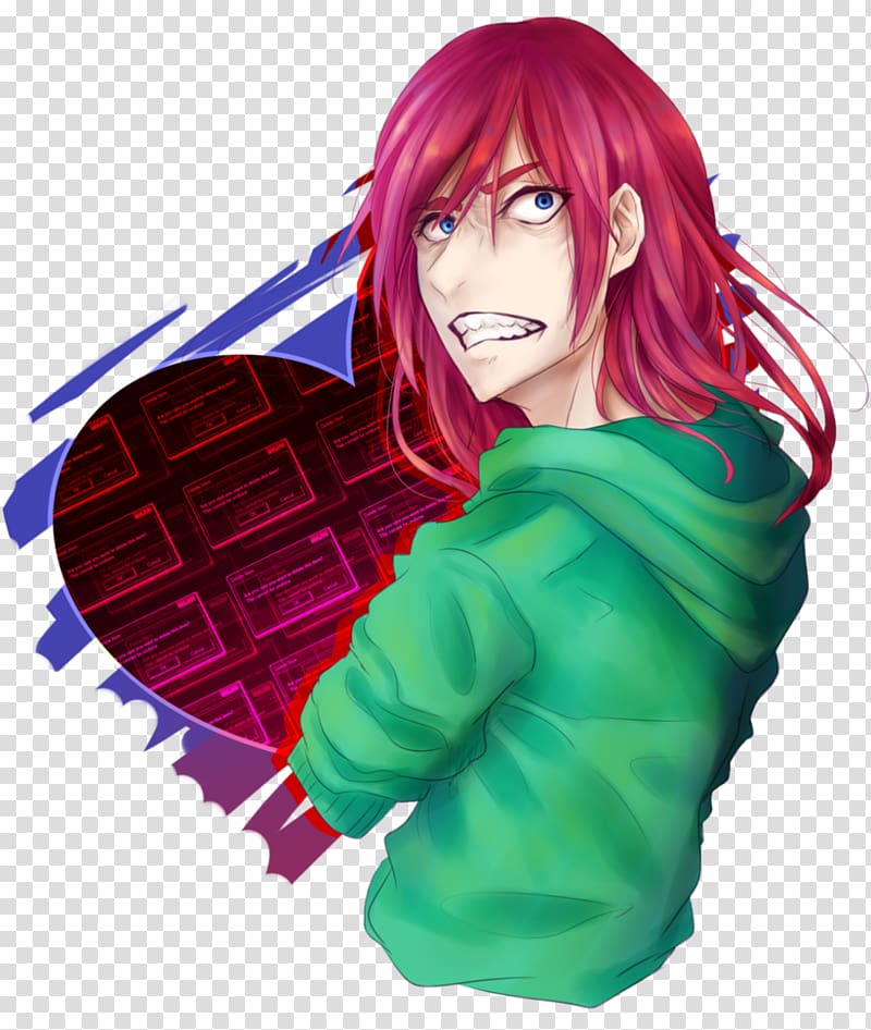 Red hair Hair coloring Mangaka Black hair, exaggerated expression transparent background PNG clipart