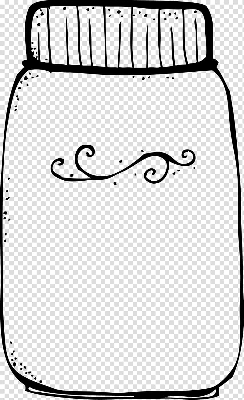 black and white mason jar clip art