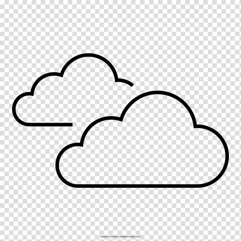 Drawing Cloud Coloring book White, Cloud transparent background PNG clipart