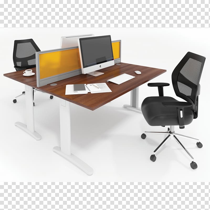 Sit-stand desk Business Office Table, office desk transparent background PNG clipart