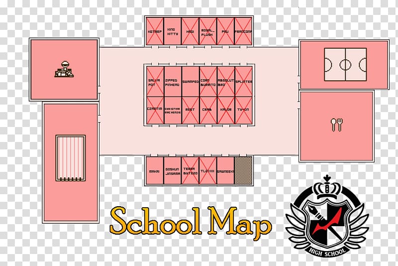 Danganronpa V3: Killing Harmony Dormitory Map Fitness Centre Game, swimming Pool Top View transparent background PNG clipart