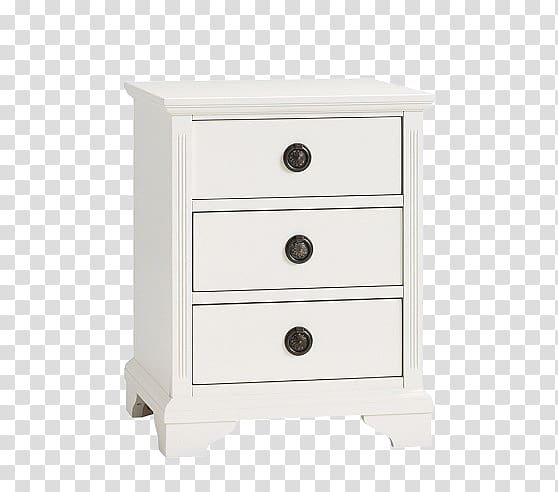 Nightstand Chest of drawers Chiffonier, Cartoon 3d home,White simple home cabinet transparent background PNG clipart